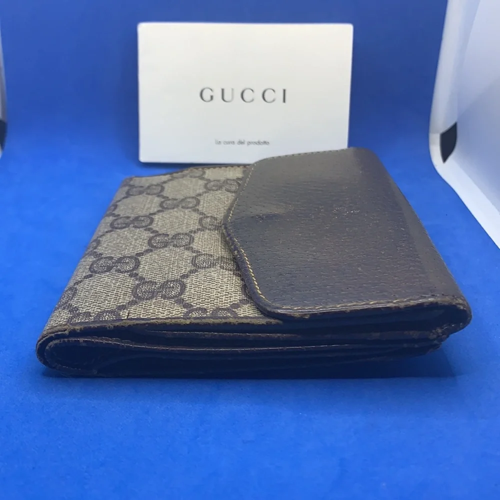 Rarest Gucci GGโ Vintage canvas & leather wallet - Picture 13 of 14